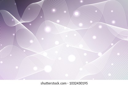 Light Purple vector cover with happy holiday ribbons. Glitter abstract illustration with colorful confetti, ribbons. The pattern can be used for carnival, festival leaflets.
