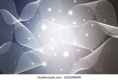 Light Purple vector cover with happy holiday ribbons. Decorative shining illustration with ribbons on abstract template. The pattern can be used for carnival, festival leaflets.