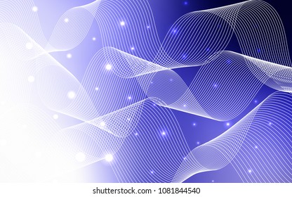 Light Purple vector cover with happy holiday ribbons. Modern geometrical abstract illustration with carnival ribbons. The pattern can be used for carnival, festival leaflets.
