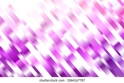 Light Purple vector cover with long lines. Modern geometrical abstract illustration with staves. Best design for your ad, poster, banner.