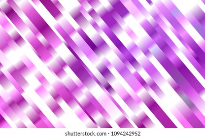 Light Purple vector cover with long lines. Blurred decorative design in simple style with lines. Best design for your ad, poster, banner.
