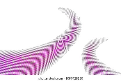 Light Purple vector cover with long lines. Modern geometrical abstract illustration with staves. The template can be used as a background.