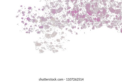 Light Purple vector cover with long lines. Modern geometrical abstract illustration with staves. The template can be used as a background.