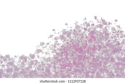 Light Purple vector cover with long lines. Shining colored illustration with narrow lines. The pattern can be used for busines ad, booklets, leaflets