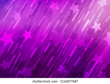 Light Purple vector cover with long lines. Blurred decorative design in simple style with lines. The template can be used as a background.