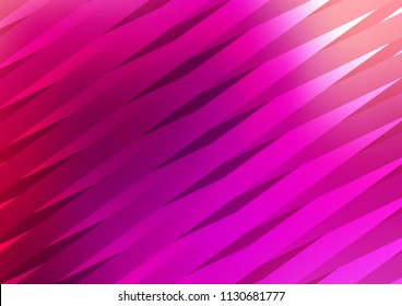 Light Purple vector cover with long lines. Glitter abstract illustration with colored sticks. Smart design for your business advert.