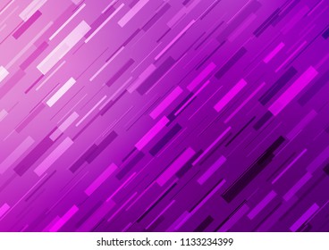 Light Purple vector cover with long lines. Modern geometrical abstract illustration with staves. Smart design for your business advert.
