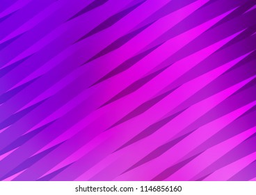 Light Purple vector cover with long lines. Lines on blurred abstract background with gradient. The pattern can be used for busines ad, booklets, leaflets