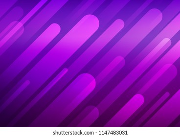 Light Purple vector cover with long lines. Lines on blurred abstract background with gradient. The pattern can be used for busines ad, booklets, leaflets