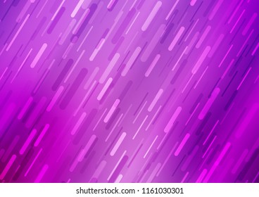 Light Purple vector cover with long lines. Modern geometrical abstract illustration with staves. The pattern can be used for busines ad, booklets, leaflets