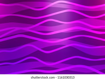 Light Purple vector cover with long lines. Modern geometrical abstract illustration with staves. Best design for your ad, poster, banner.