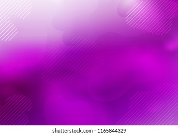 Light Purple vector cover with long lines. Glitter abstract illustration with colored sticks. The template can be used as a background.