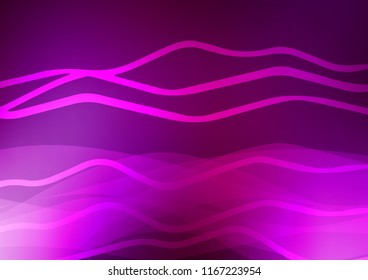 Light Purple vector cover with long lines. Modern geometrical abstract illustration with staves. Best design for your ad, poster, banner.