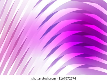 Light Purple vector cover with long lines. Glitter abstract illustration with colored sticks. The template can be used as a background.