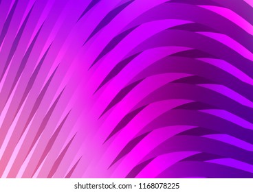 Light Purple vector cover with long lines. Lines on blurred abstract background with gradient. The pattern can be used for websites.