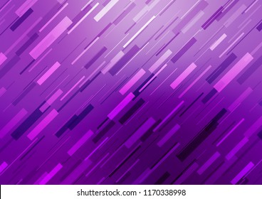 Light Purple vector cover with long lines. Shining colored illustration with narrow lines. The template can be used as a background.