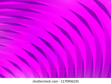Light Purple vector cover with long curved lines. Glitter abstract illustration with colored sticks. Best design for your ad, poster, banner.