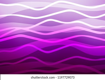 Light Purple vector cover with long lines. Modern geometrical abstract illustration with staves. Best design for your ad, poster, banner.