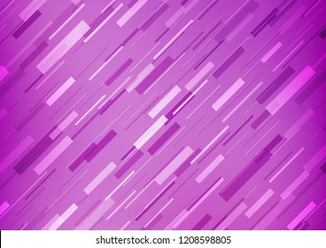 Light Purple vector cover with long lines. Decorative shining illustration with lines on abstract template. Best design for your ad, poster, banner.