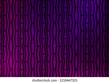 Light Purple vector cover with long lines. Decorative shining illustration with lines on abstract template. The template can be used as a background.