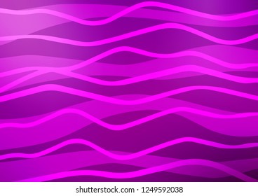 Light Purple vector cover with long lines. Decorative shining illustration with lines on abstract template. The pattern can be used as ads, poster, banner for commercial.