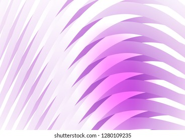 Light Purple vector cover with long lines. Decorative shining illustration with lines on abstract template. The pattern can be used as ads, poster, banner for commercial.