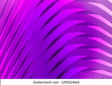 Light Purple vector cover with long lines. Decorative shining illustration with lines on abstract template. Best design for your ad, poster, banner.