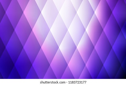 Light Purple vector cover in polygonal style. Glitter abstract illustration with rectangular shapes. Best design for your ad, poster, banner.