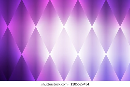 Light Purple vector cover in polygonal style. Glitter abstract illustration with rectangular shapes. Pattern can be used for websites.