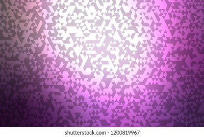 Light Purple vector cover in polygonal style. Abstract gradient illustration with triangles. Pattern can be used for websites.