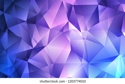 Light Purple vector cover in polygonal style. Decorative design in abstract style with triangles. Modern template for your landing page.