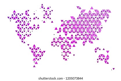Light Purple vector cover in polygonal style. Modern abstract illustration with colorful triangles. Best design for your ad, poster, banner.