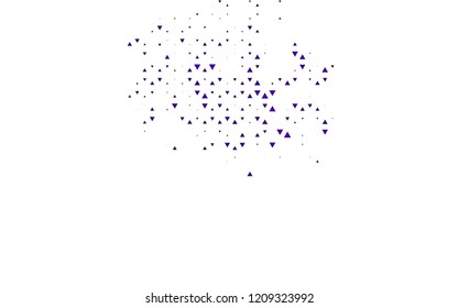 Light Purple vector cover in polygonal style. Abstract gradient illustration with triangles. Modern template for your landing page.