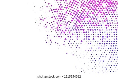Light Purple vector cover in polygonal style. Decorative design in abstract style with triangles. Modern template for your landing page.