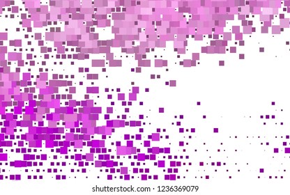 Light Purple vector cover in polygonal style. Glitter abstract illustration with rectangular shapes. Modern template for your landing page.