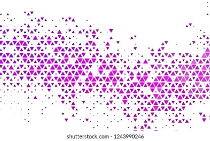 Light Purple vector cover in polygonal style. Abstract gradient illustration with triangles. Template for wallpapers.