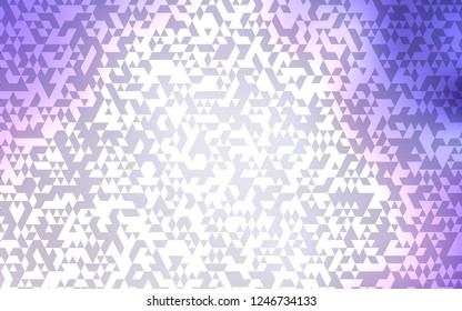 Light Purple vector cover in polygonal style. Decorative design in abstract style with triangles. Best design for your ad, poster, banner.