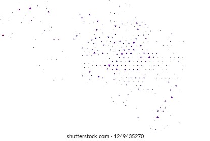 Light Purple vector cover in polygonal style. Glitter abstract illustration with triangular shapes. Smart design for your business advert.