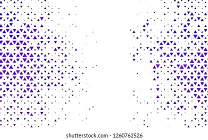 Light Purple vector cover in polygonal style. Abstract gradient illustration with triangles. Smart design for your business advert.