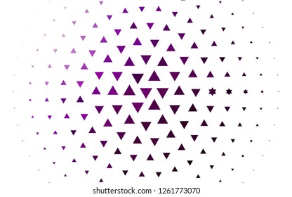Light Purple vector cover in polygonal style. Abstract gradient illustration with triangles. Pattern for commercials.