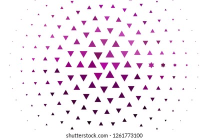 Light Purple vector cover in polygonal style. Modern abstract illustration with colorful triangles. Best design for your ad, poster, banner.