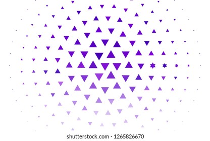 Light Purple vector cover in polygonal style. Abstract gradient illustration with triangles. Pattern can be used for websites.