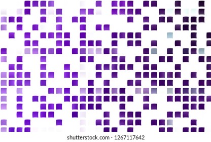 Light Purple vector cover in polygonal style. Decorative design in abstract style with rectangles. Pattern for commercials.