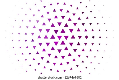Light Purple vector cover in polygonal style. Abstract gradient illustration with triangles. Pattern can be used for websites.