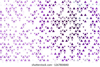 Light Purple vector cover in polygonal style. Glitter abstract illustration with triangular shapes. Smart design for your business advert.