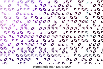 Light Purple vector cover in polygonal style. Triangles on abstract background with colorful gradient. Modern template for your landing page.