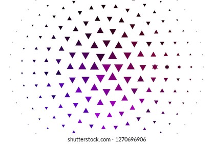 Light Purple vector cover in polygonal style. Triangles on abstract background with colorful gradient. Pattern for busines ad, booklets, leaflets