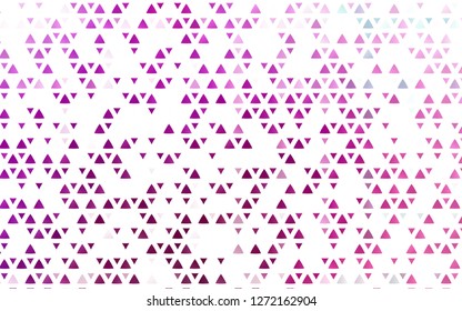 Light Purple vector cover in polygonal style. Illustration with set of colorful triangles. Pattern can be used for websites.
