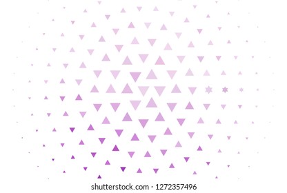 Light Purple vector cover in polygonal style. Triangles on abstract background with colorful gradient. Pattern for busines ad, booklets, leaflets