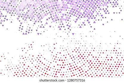 Light Purple vector cover in polygonal style. Illustration with set of colorful triangles. Pattern for commercials.